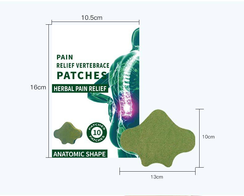 Natural Wormwood Heat Patches, Self Adhesive Warm Herbal Plaster For Waist & Body, 10 Pcs Box