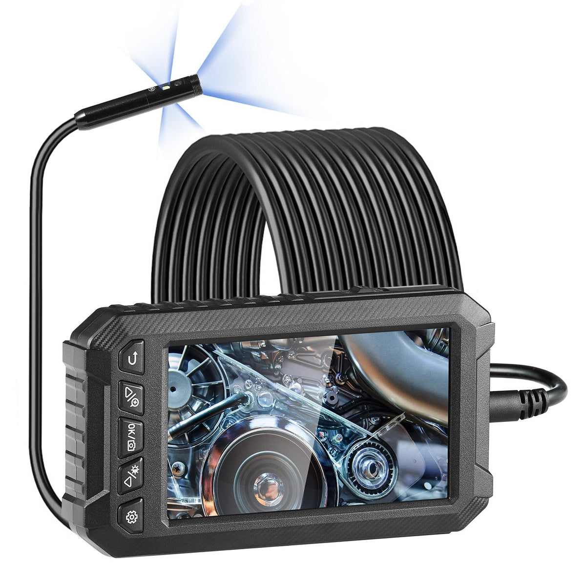 VEVOR Endoscope Camera With Lights Triple Lens Borescope 16.4FT Cable Screen