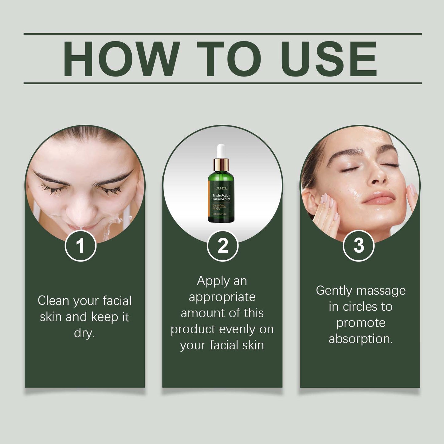 OUHOE Facial Essence, A Firming, Hydrating, Moisturizing And Brightening Daily Facial Care Serum