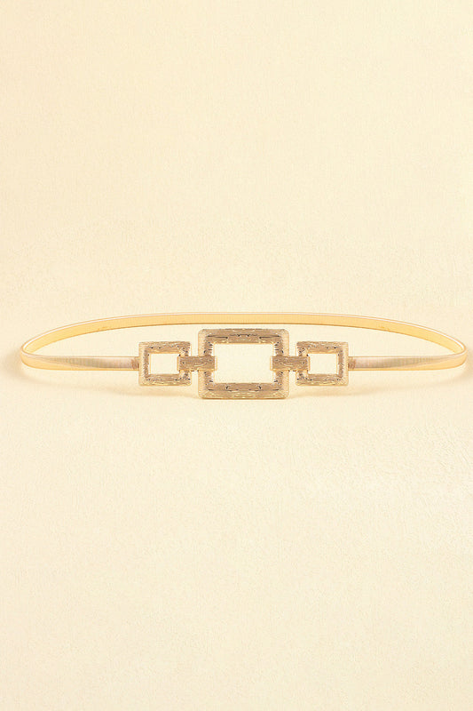 Square Shape Zinc Alloy Buckle Iron Belt