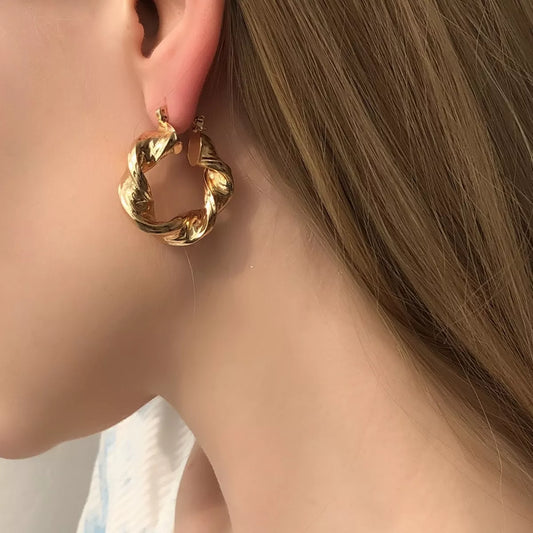 Textured Hoop Earrings