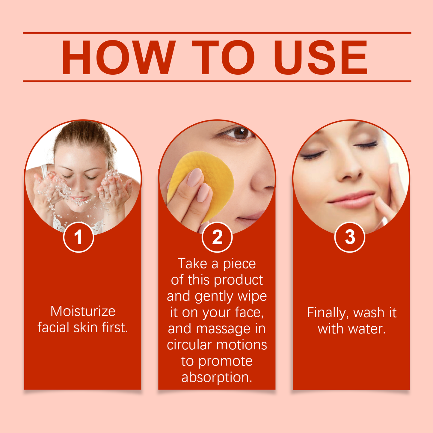 Hoygi Turmeric Acid Cleanser Pad Gentle Exfoliating Cleanser Without Tight Facial Skin Delicate Brightening