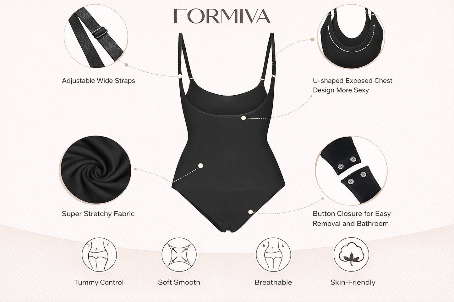Open Bust Shapewear Tummy Control Bodysuits For Women Seamless Compression High Waisted Body Shaper
