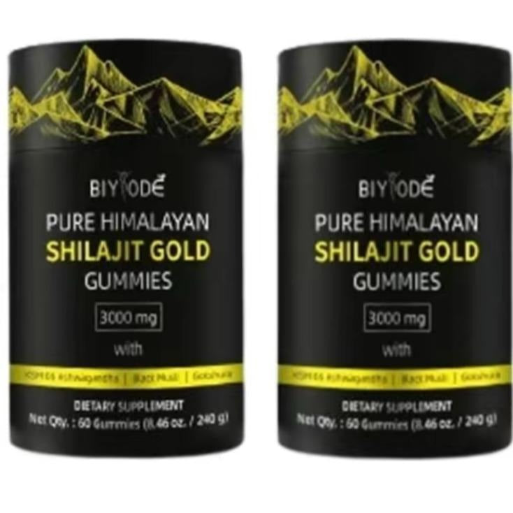 Pure Himalayan Shilajit Gummies With Ashwagandha, Gokshura & Other Herbs No Added Sugar 60 Chewables Edible Supplement