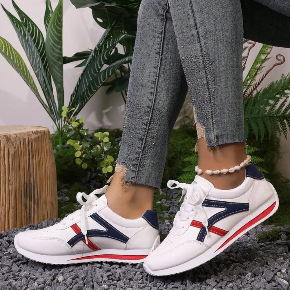 Lace Up Contrast Sneakers