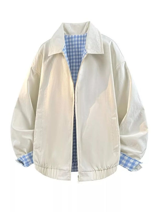 Men's Plaid Lined Lightweight Jacket