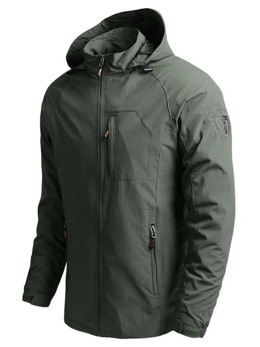 Men's Plus Size Zip Up Long Sleeve Hooded Jacket