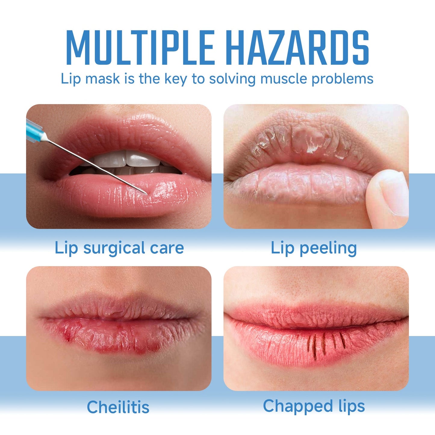 Eelhoe Collagen Lip Mask For Lip Protection Against Dry Cracks Fade Lip Lines And Dead Skin Moisture Lip Mask