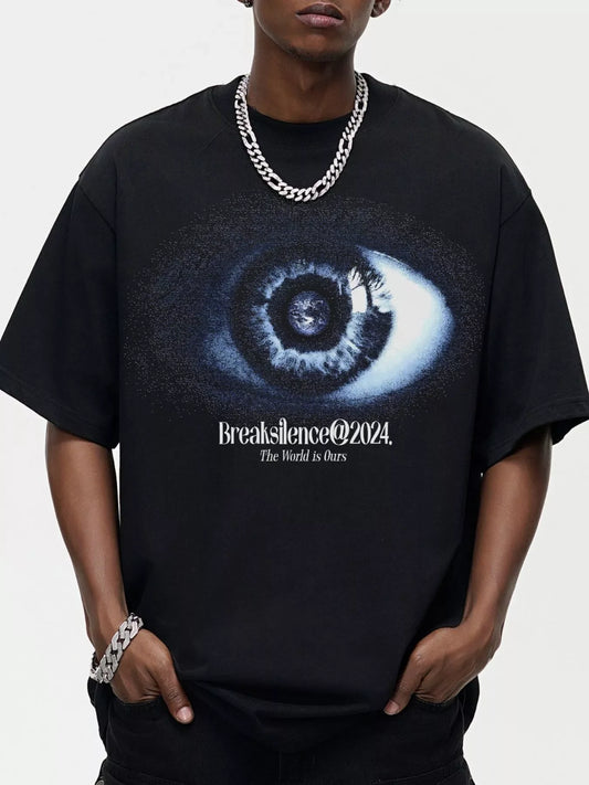 Men's Graphic Round Neck Oversized T-Shirt