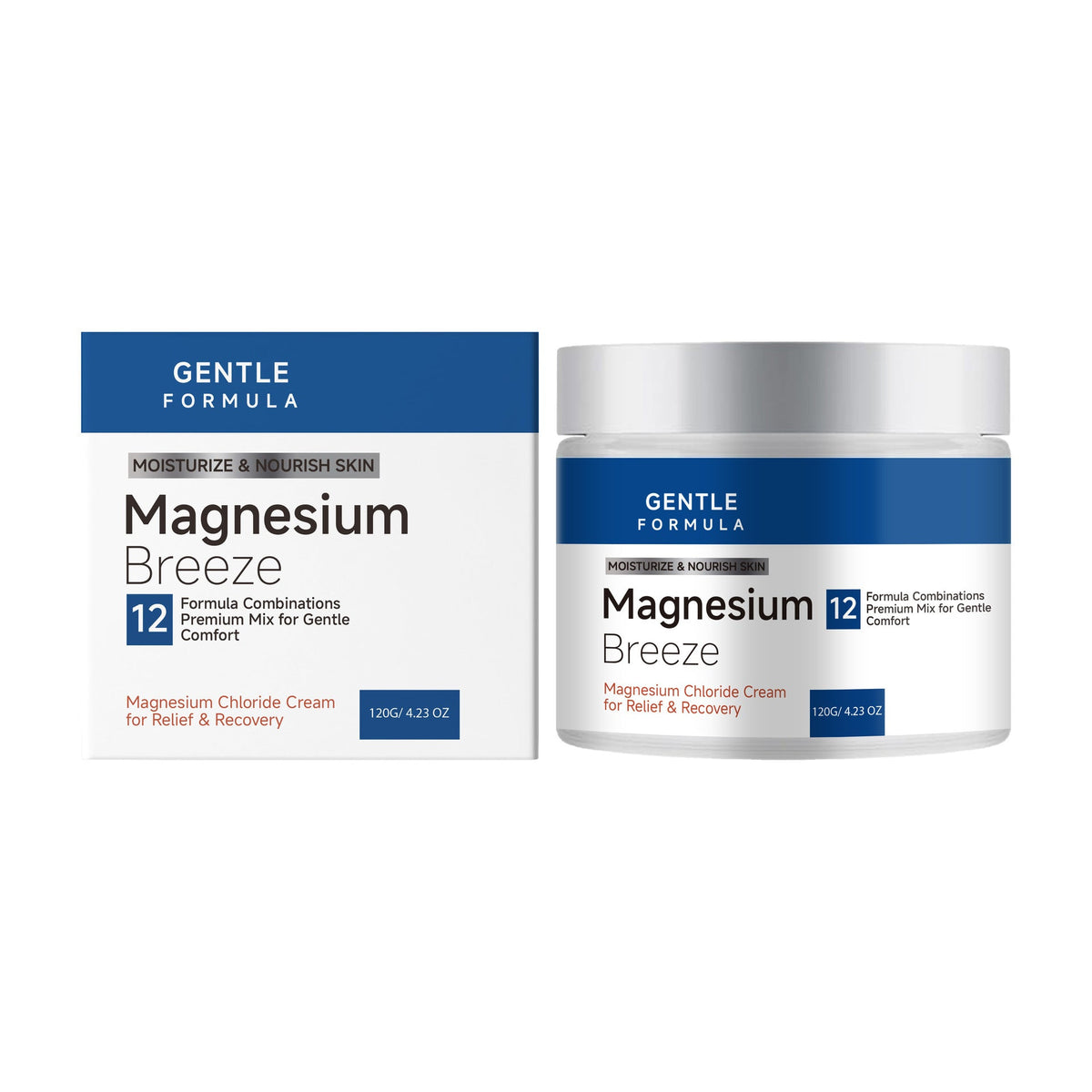 Magnesium Breeze Moisturizing Body Cream, Gentle Hydrating Soothing Skin Massage Lotion For Daily Body Care