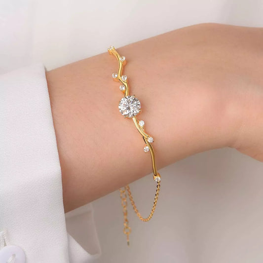 2 Carat Moissanite 925 Sterling Silver Bracelet