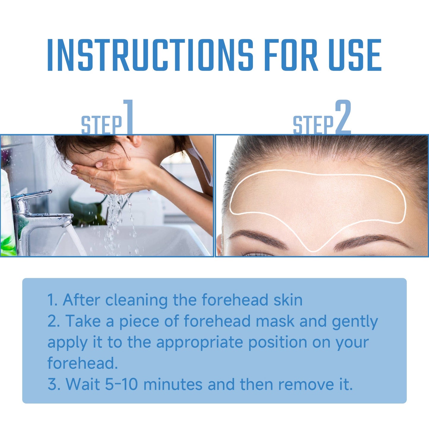 Hoygi Collagen Forehead Mask, Lip Line Fade, Remove Dead Skin, Prevent Dry And Crack, Moisturizing And Care Lip Mask
