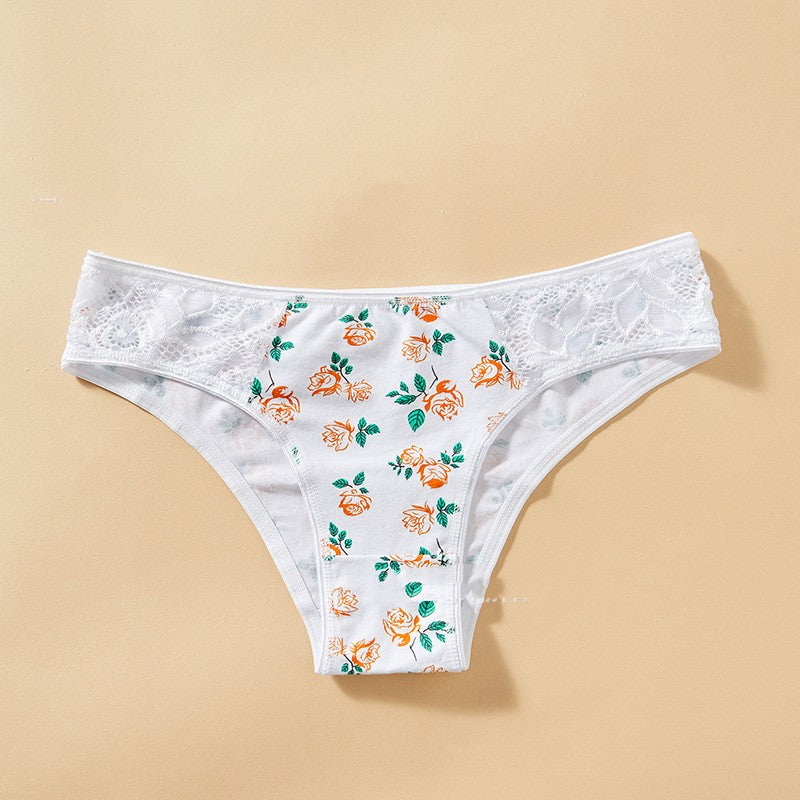 Girl Cotton Underwear Middle School Low Waist Briefs