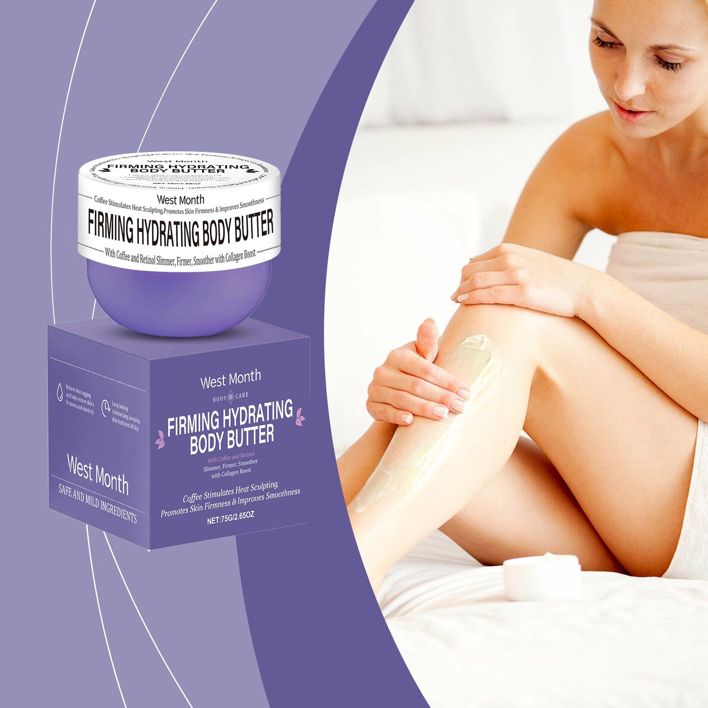 West&Month Body Massage Cream Hydrating And Moisturizing Arm Belly Body Massage Treatment Cream For Skin