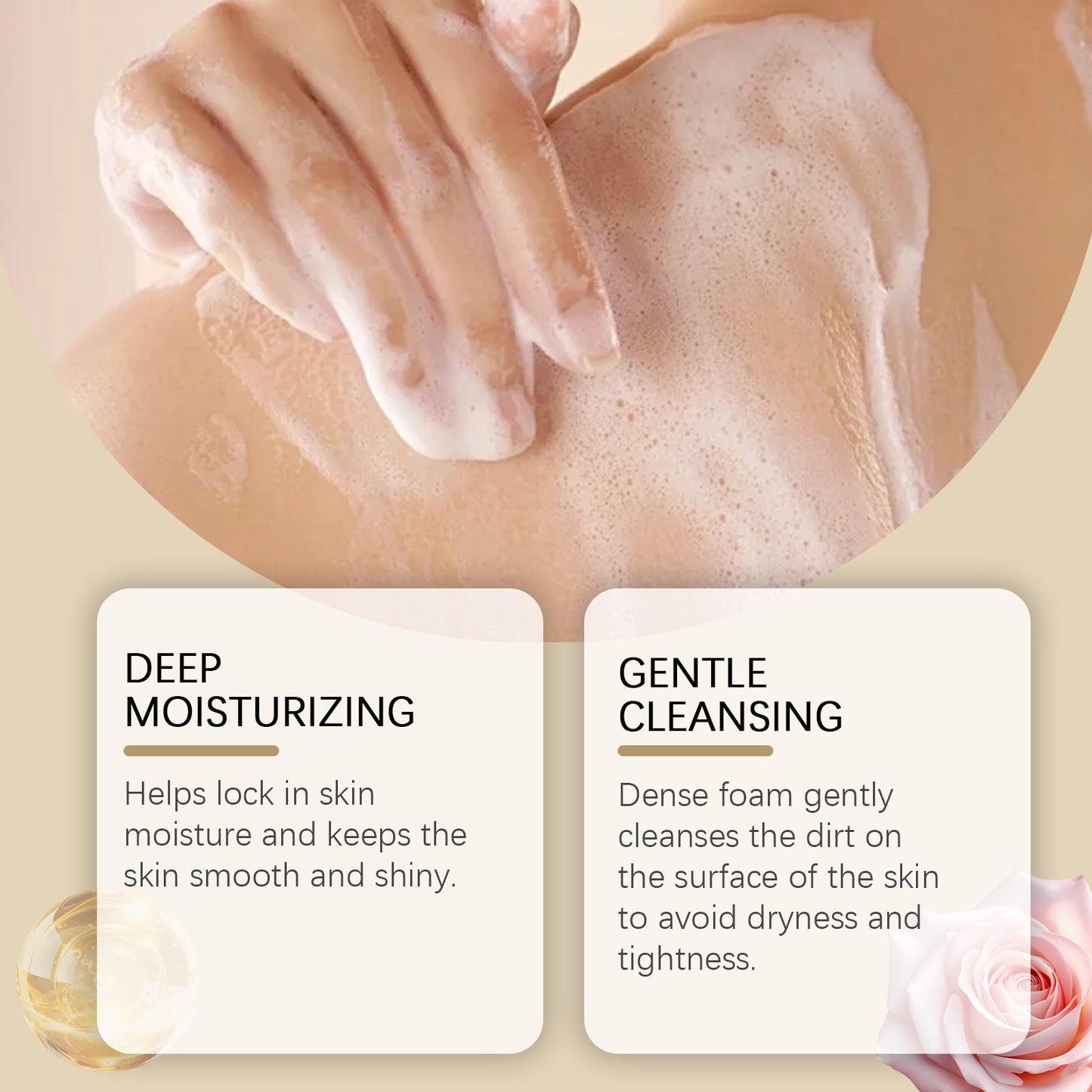 OUHOE Perfume Moisturizing Shower Gel, Body Bath Clean Lasting Fragrance Moisturizing Moisture Refreshing And Not Tight