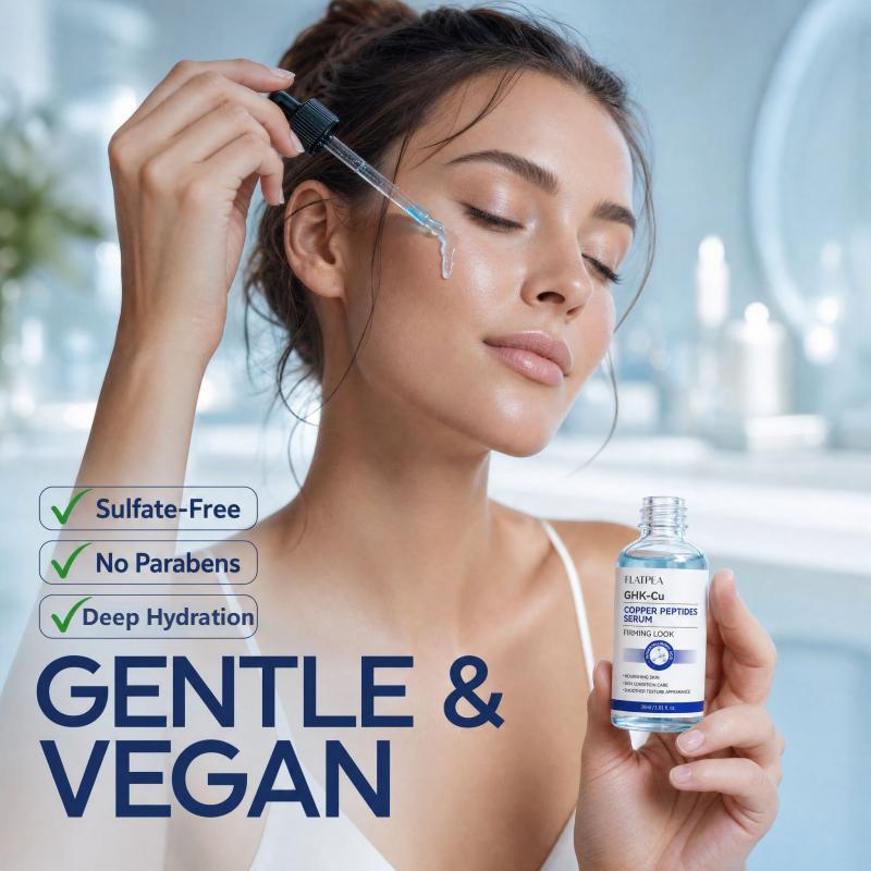 Cross-Border Ghk-Cu Blue Copper Peptide Facial Serum To Brighten Skin, Collagen, And Niacinamide Essence