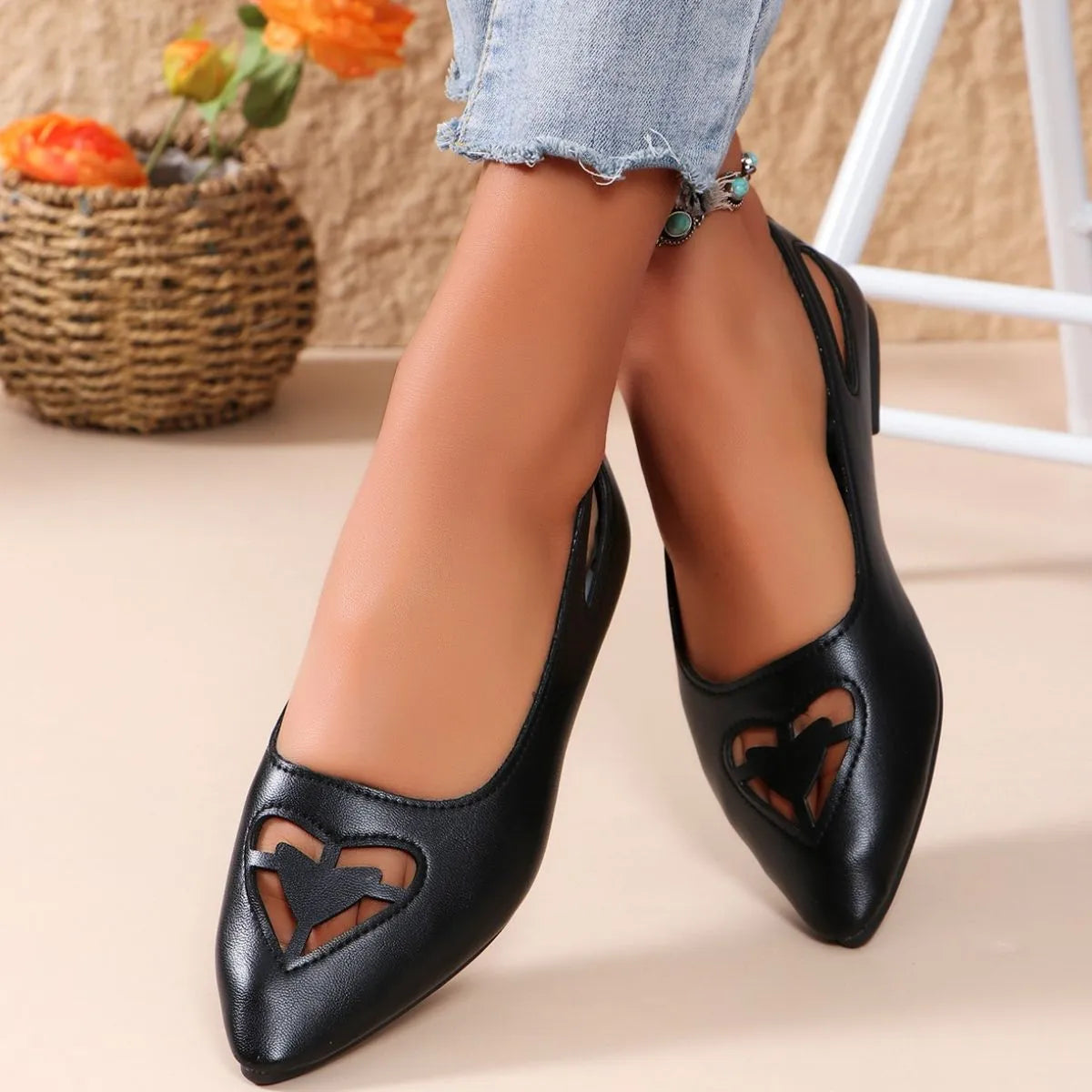 Point Toe Flats Slip-Ons