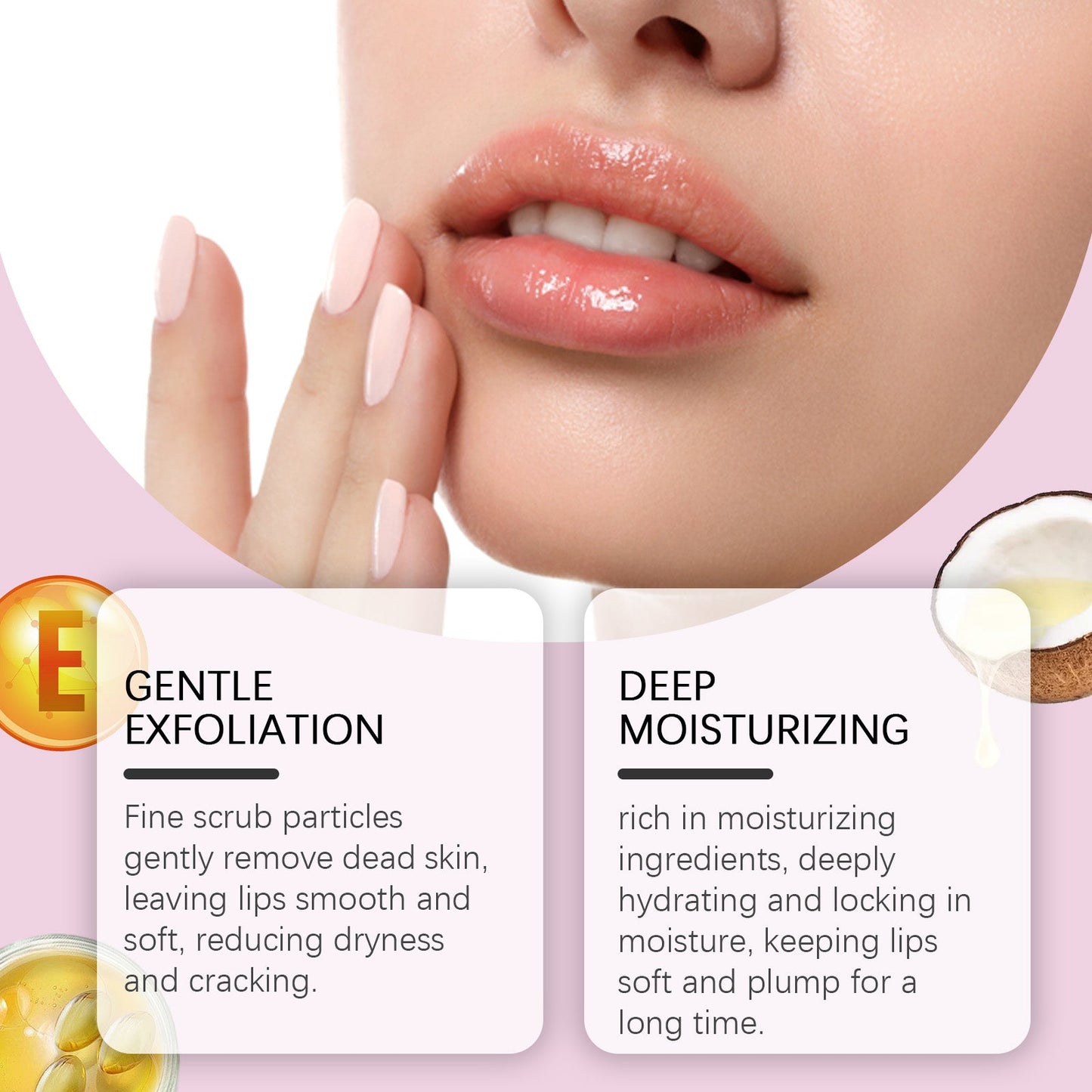 Wiyun Lip Scrub, Gentle Exfoliating And Hydrating Care Moisturizing And Tender Lip Scrub