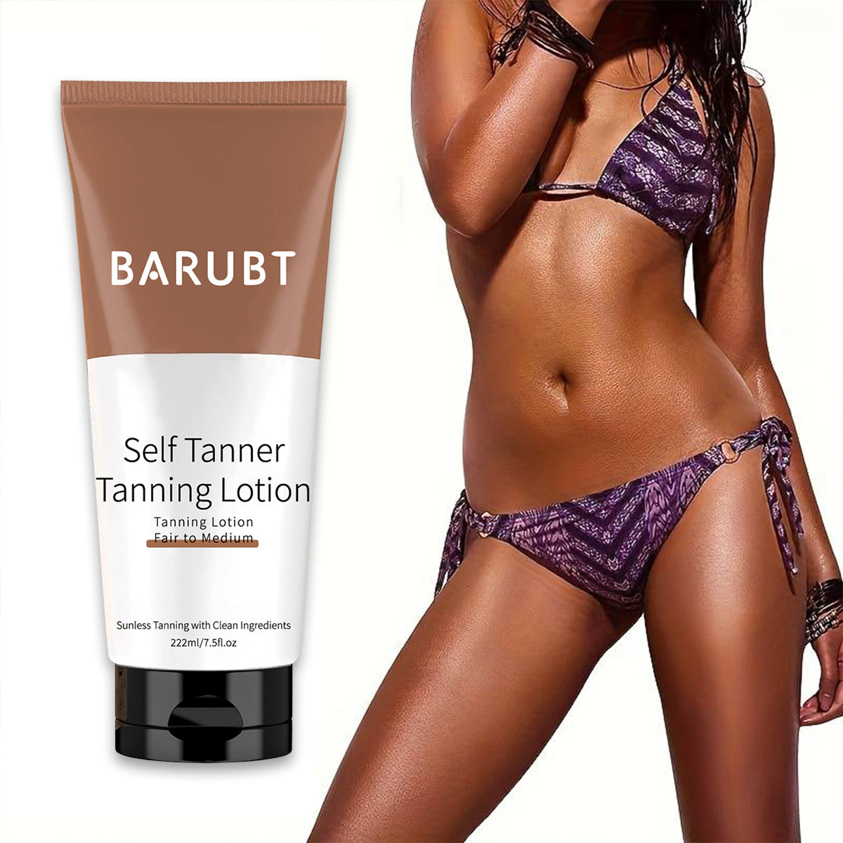 BARUBT Self Tanner Tanning Lotion 222ml, Sunless Tanning Body Lotion