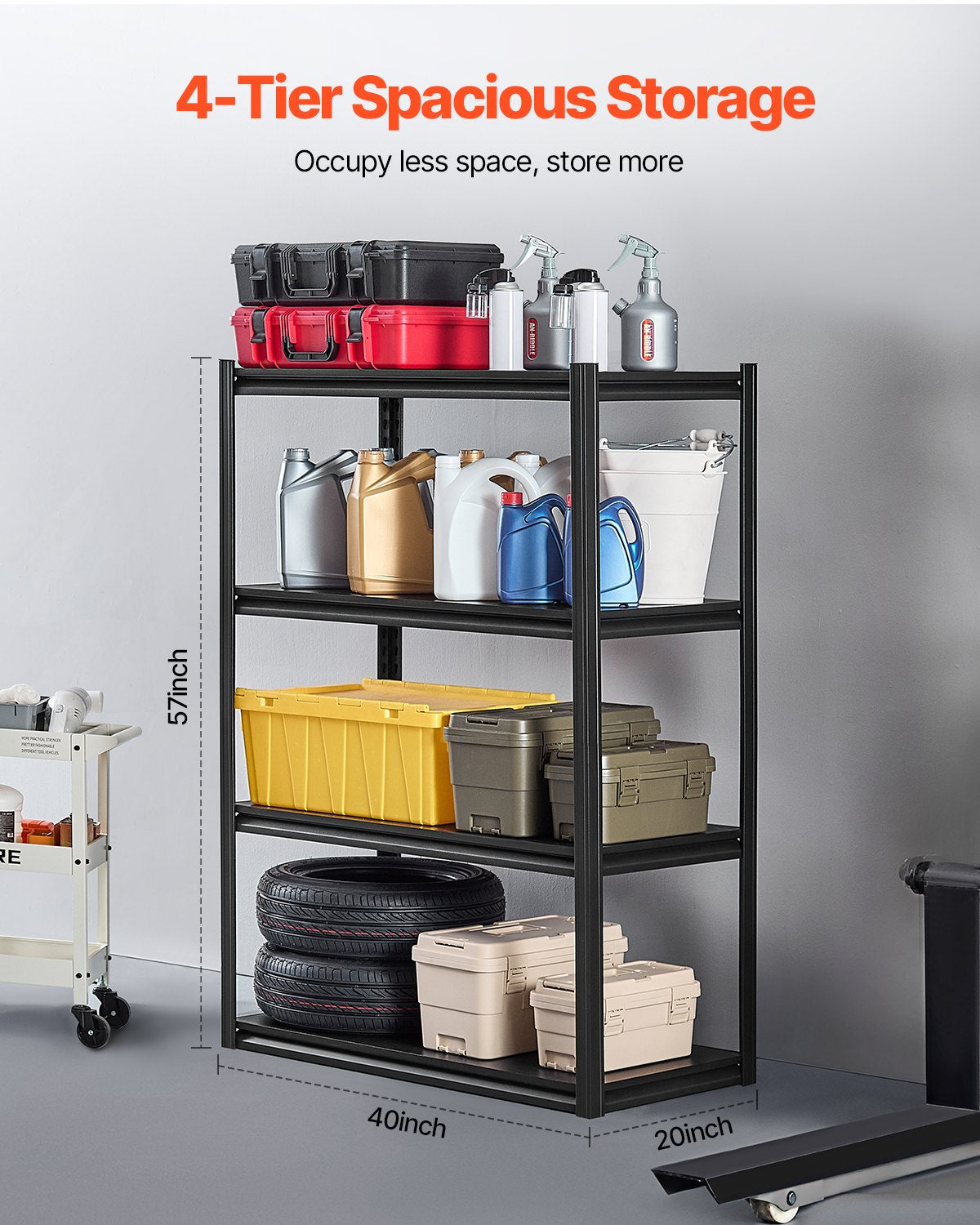 Storage Shelves 4-tier Garage Storage Shelving