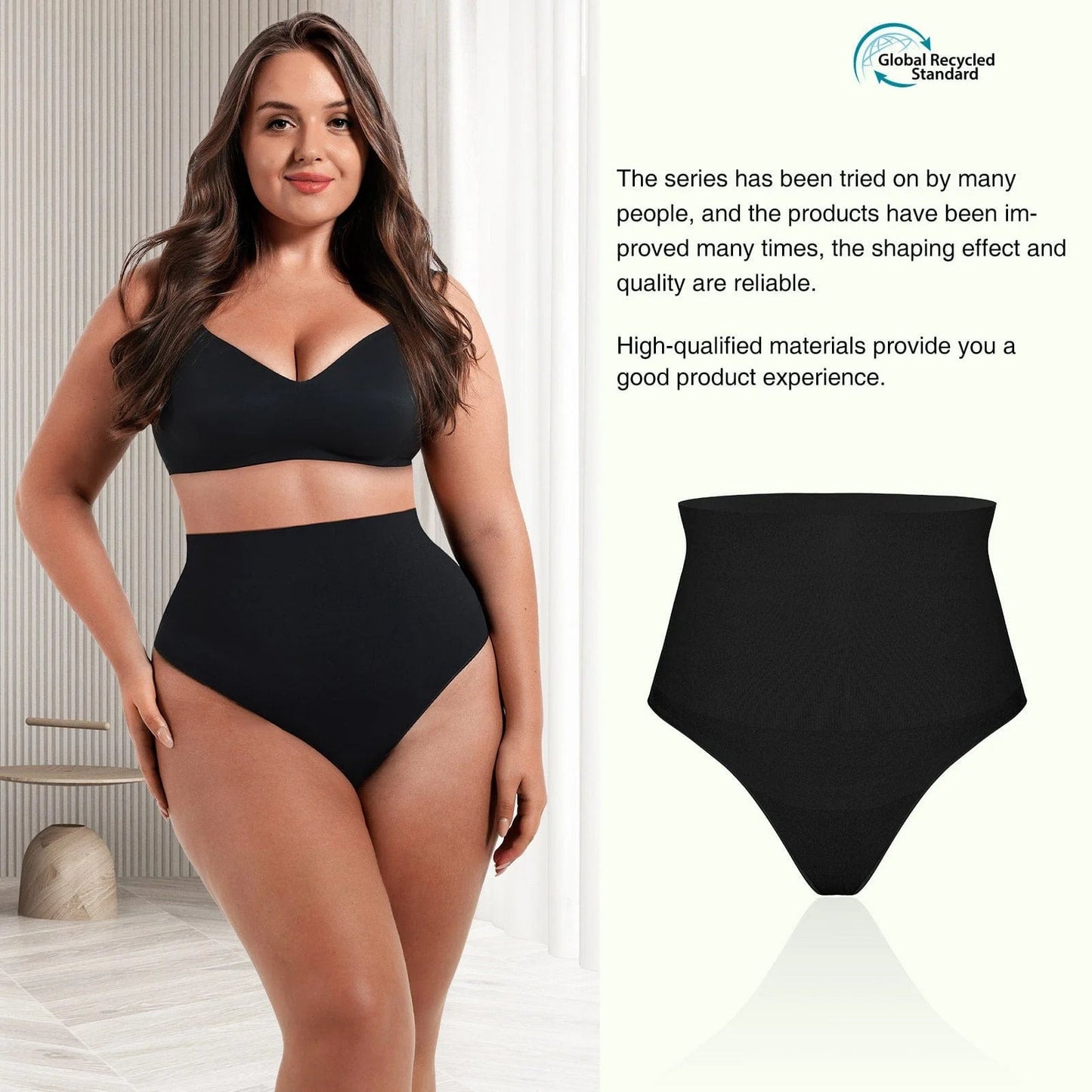 Eco-friendly Seamless Instant Smooth Shaping Thong Panties