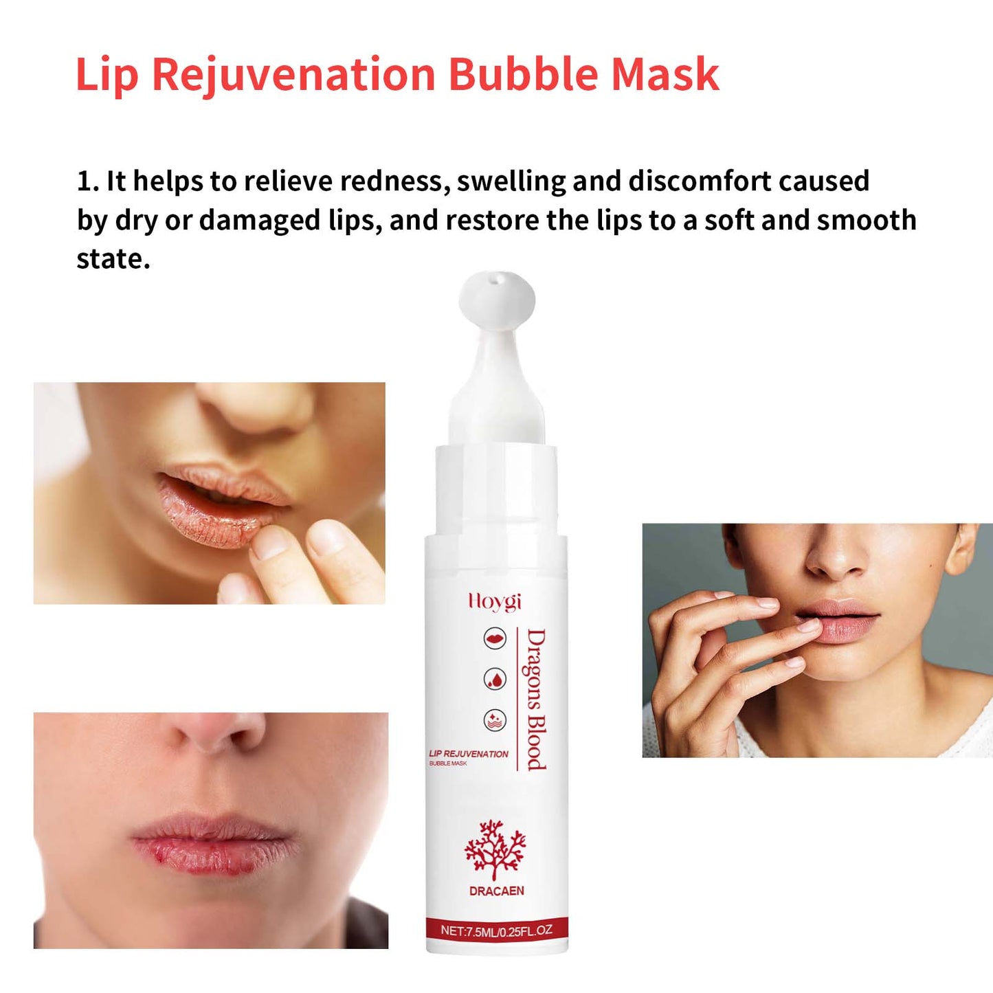 Hoygi Whitening Lip Line Bubble Lip Balm, Moisturizing And Hydrating Lip Mask Lip Care And Anti-Dryness