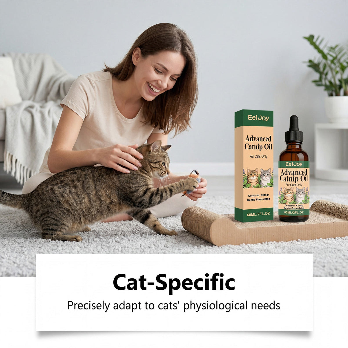 Cat Peppermint Oil Drops Gentle Formula For Comfort And Care, Helping To Regulate Your Pet's Daily Stress Response