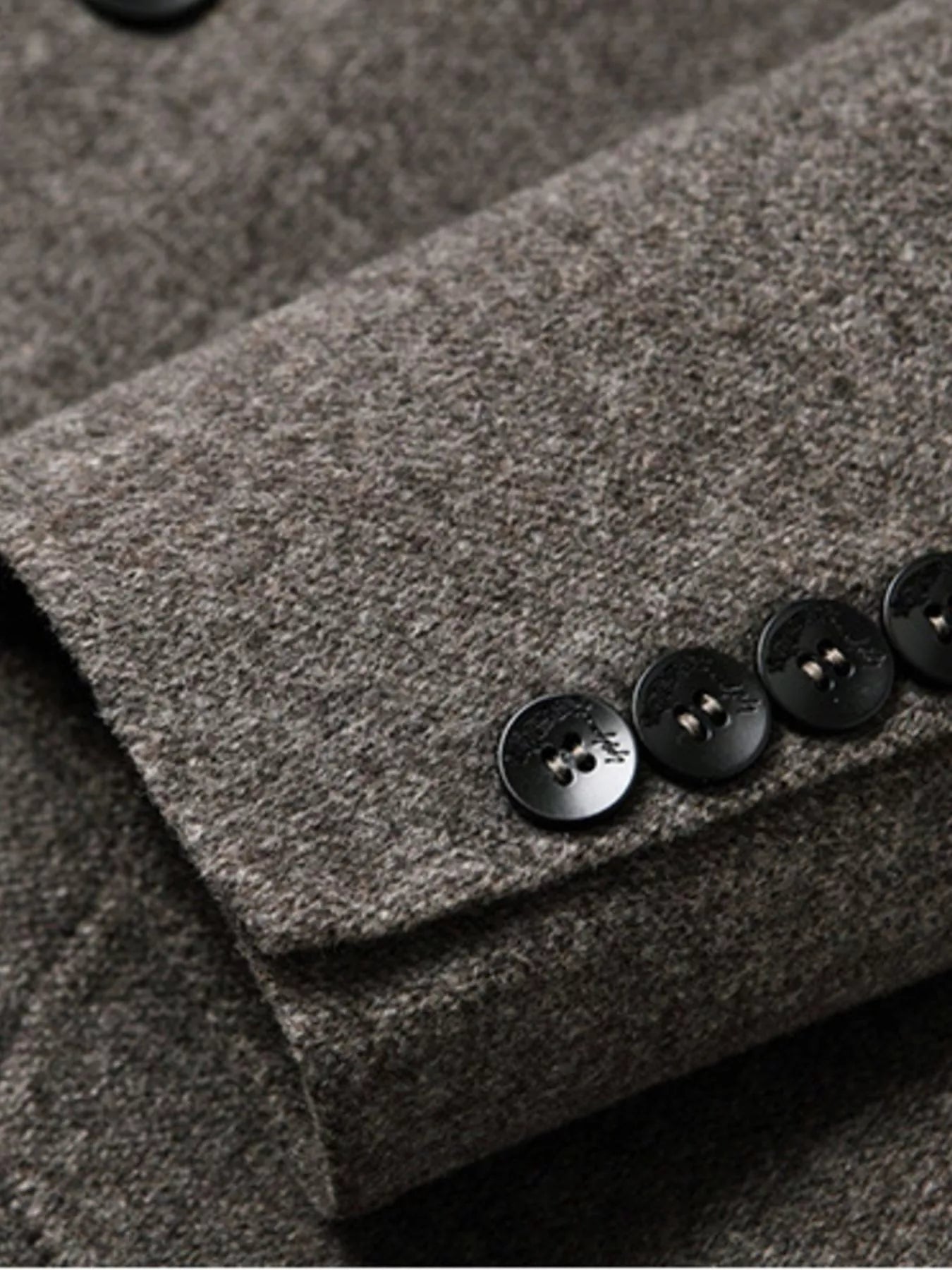 Men's Plus Size One Button Long Sleeve Blazer