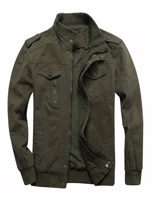 Men's Plus Size Casual Zip Up Lightweight Jacket