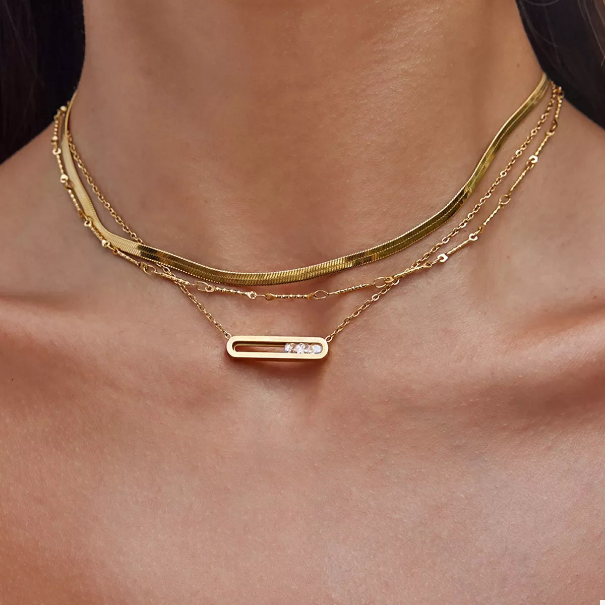 18K Gold-Plated Pendant Necklace