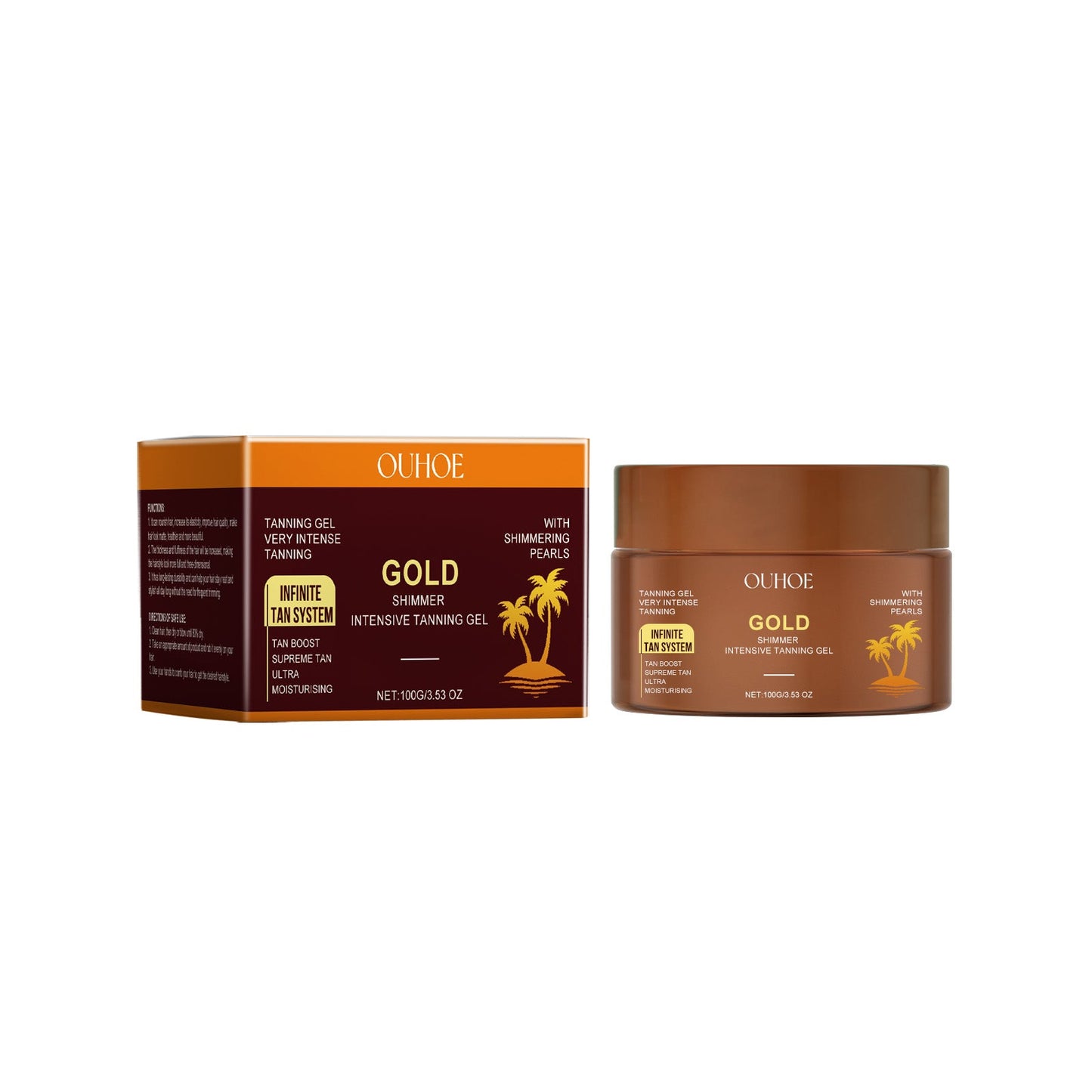 OUHOE Golden Glow Blackening Gel Gentle Moisturizing And Suntanning Wheat Skin Toning Cream For Summer Outdoor Beach