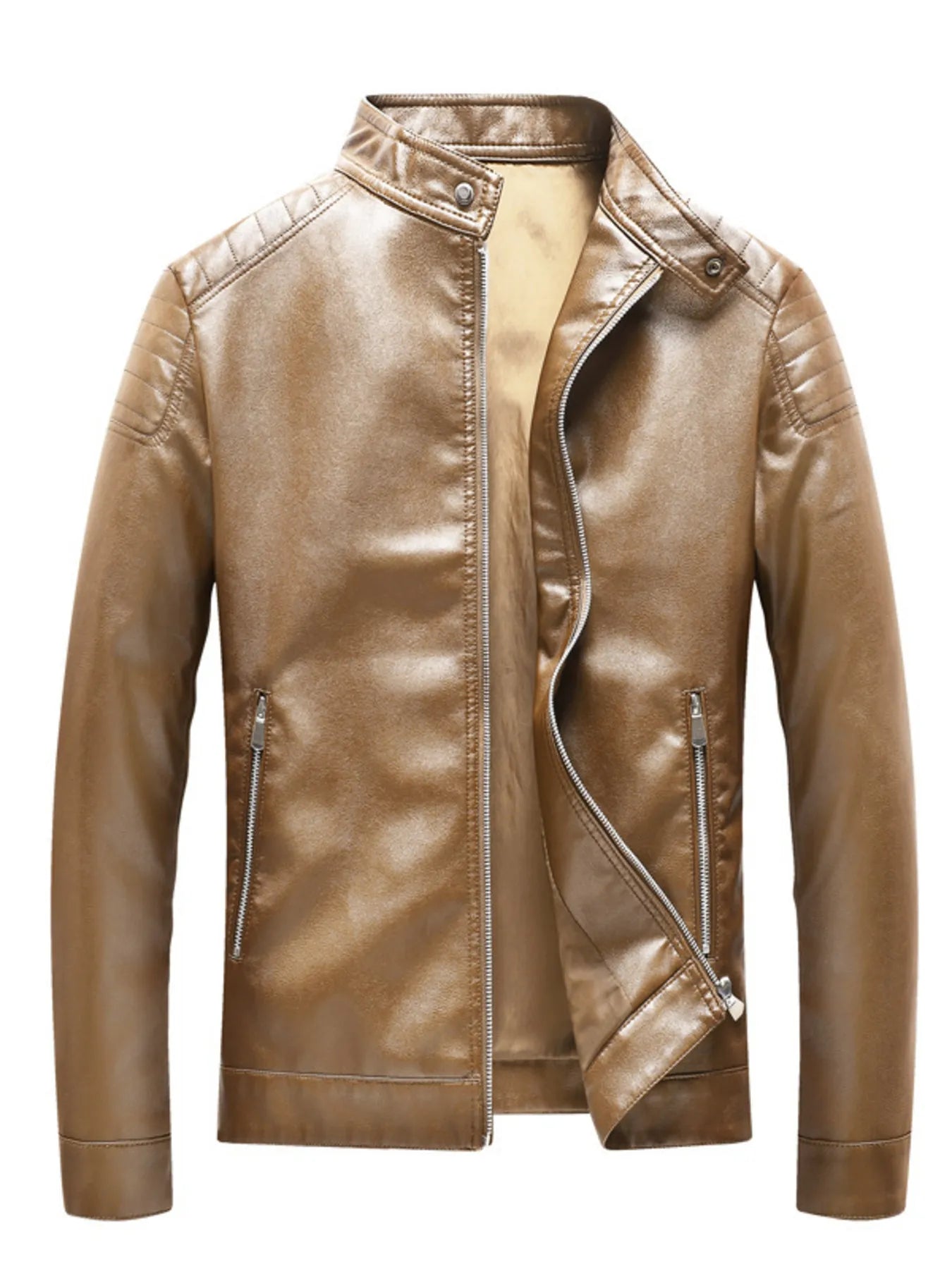 Men's Plus Size Zip Up Long Sleeve Jacket
