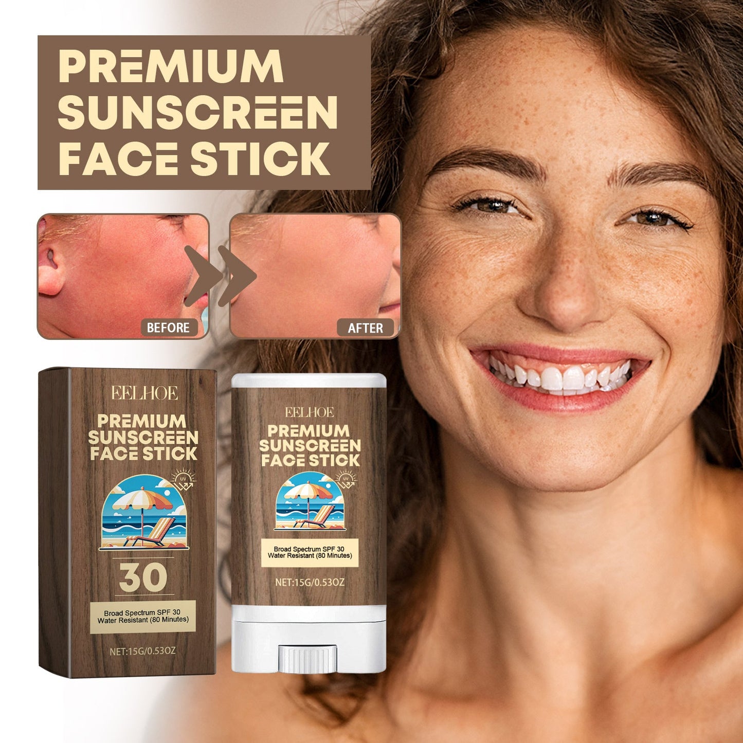 EELHOE Hydrating Stick, Relieve Dry Skin, Moisturize, Prevent Sweat, Moisturize, Protect Against Summer Sun Exposure, And Protect
