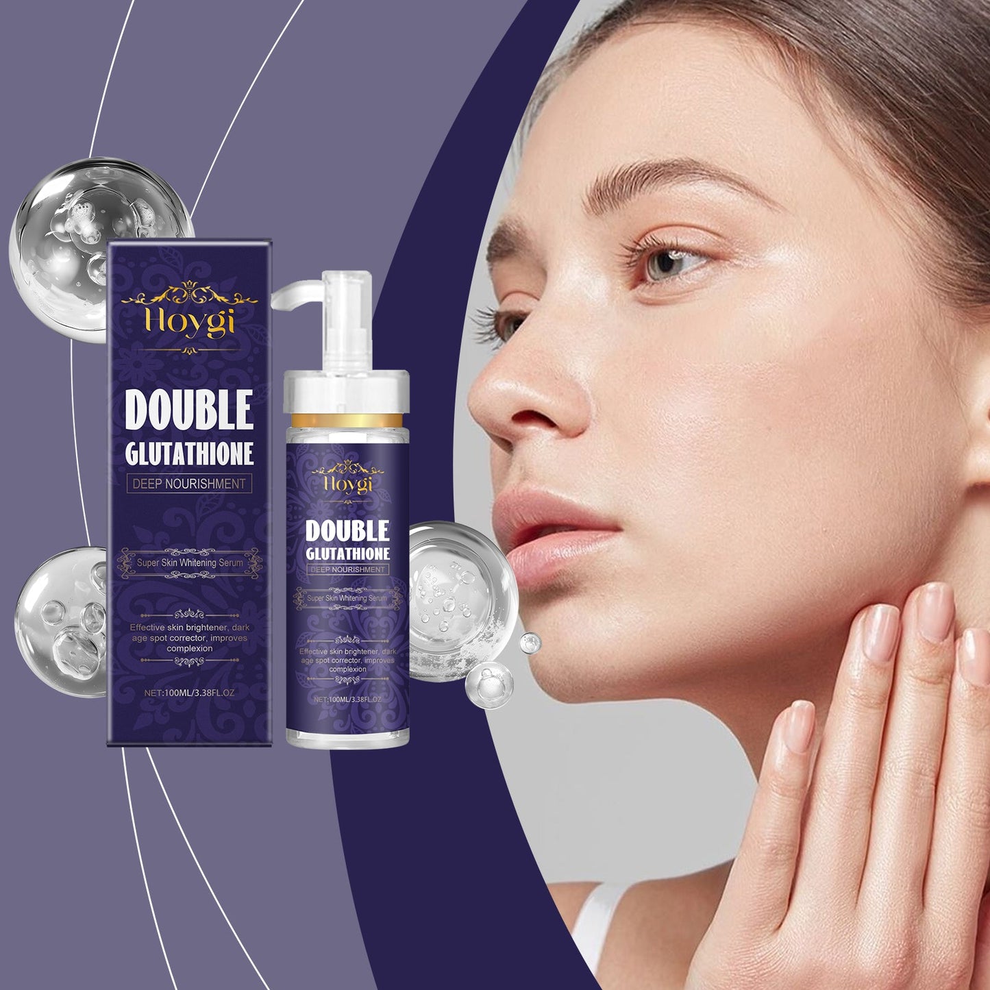 Hoygi Glutathione Essence, Hydrates And Nourishes The Facial Skin, Making It Soft, Smooth And Radiant. It Is A Daily Skin Care Essence