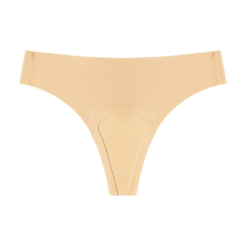 Plus-size Ice-silk Seamless Womens Sports Yoga Panties