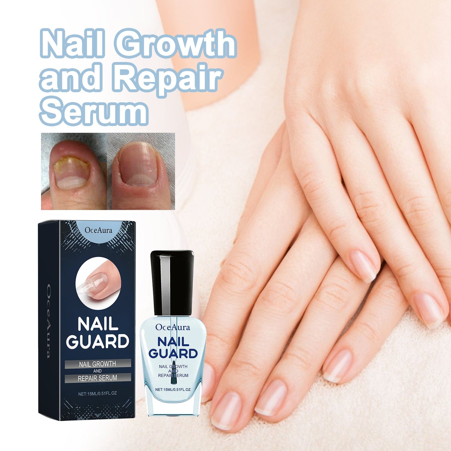 OceAura Nail Care Solution Gently Cleanses And Nourishes Nails And Nails