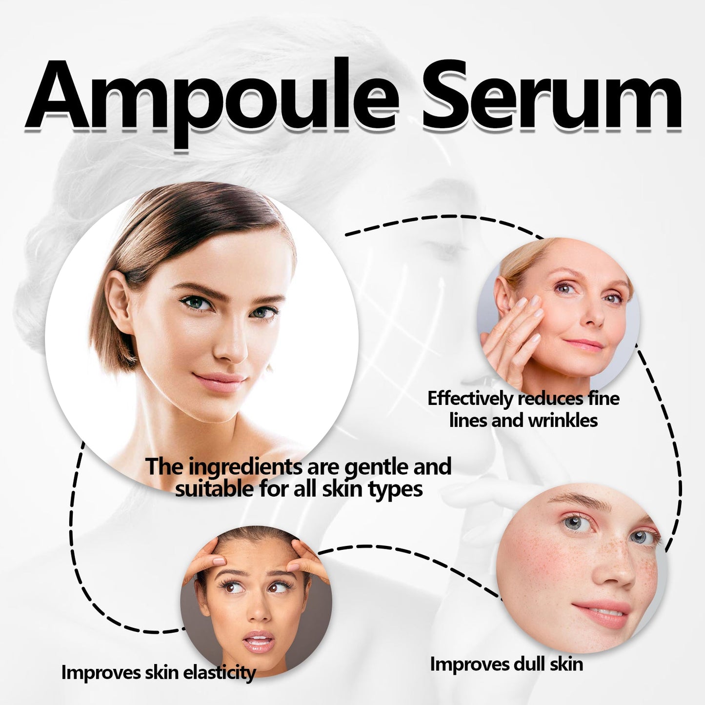 Hoygi Ampoule Serum, Firming And Softening Facial Wrinkles Anti-Wrinkle Moisturizing Essence