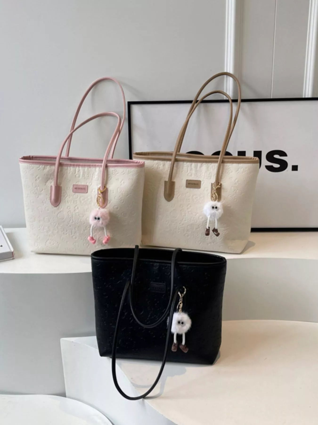Embossed Pattern Tote Bag