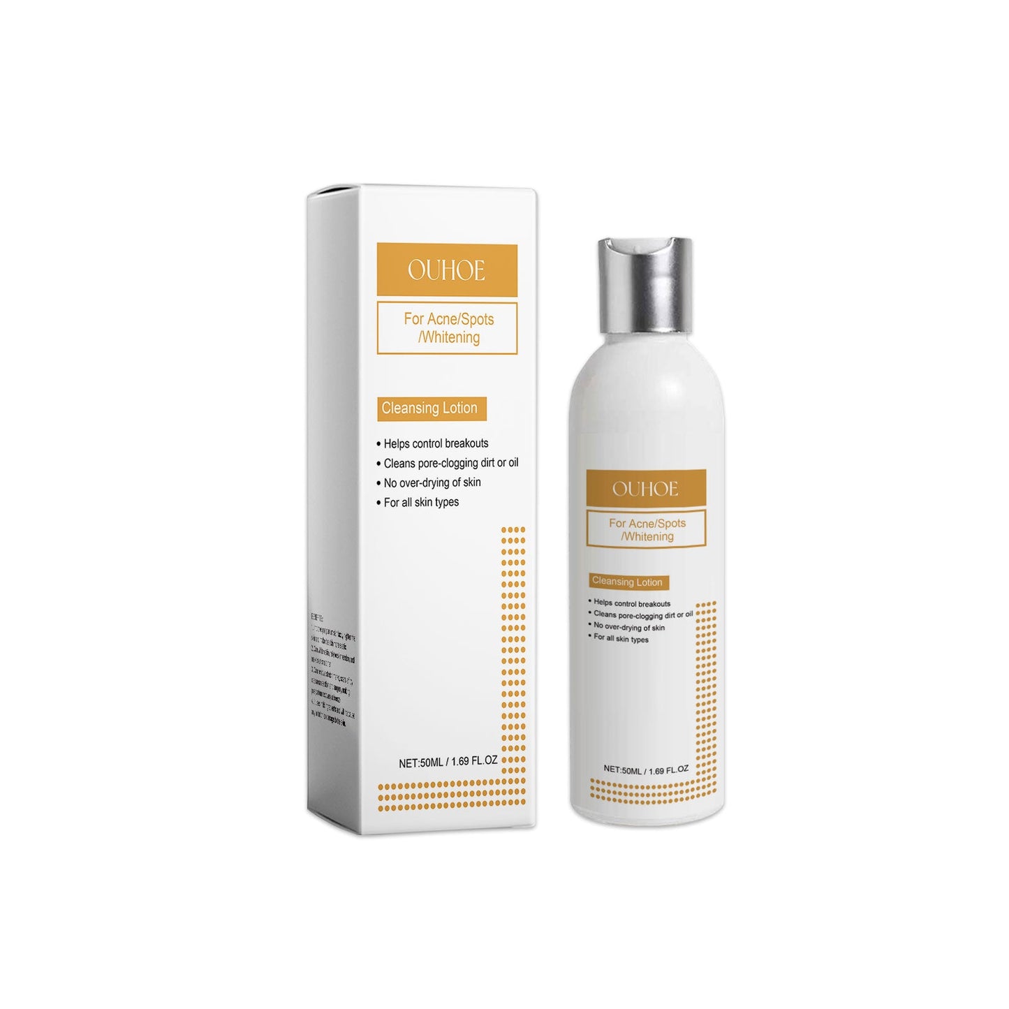 OUHOE Facial Cleansing Lotion, Moisturizing Cleansing Lotion, Refreshing Hydrating Oil Control Nourishing Facial Skin Cleansing Lotion
