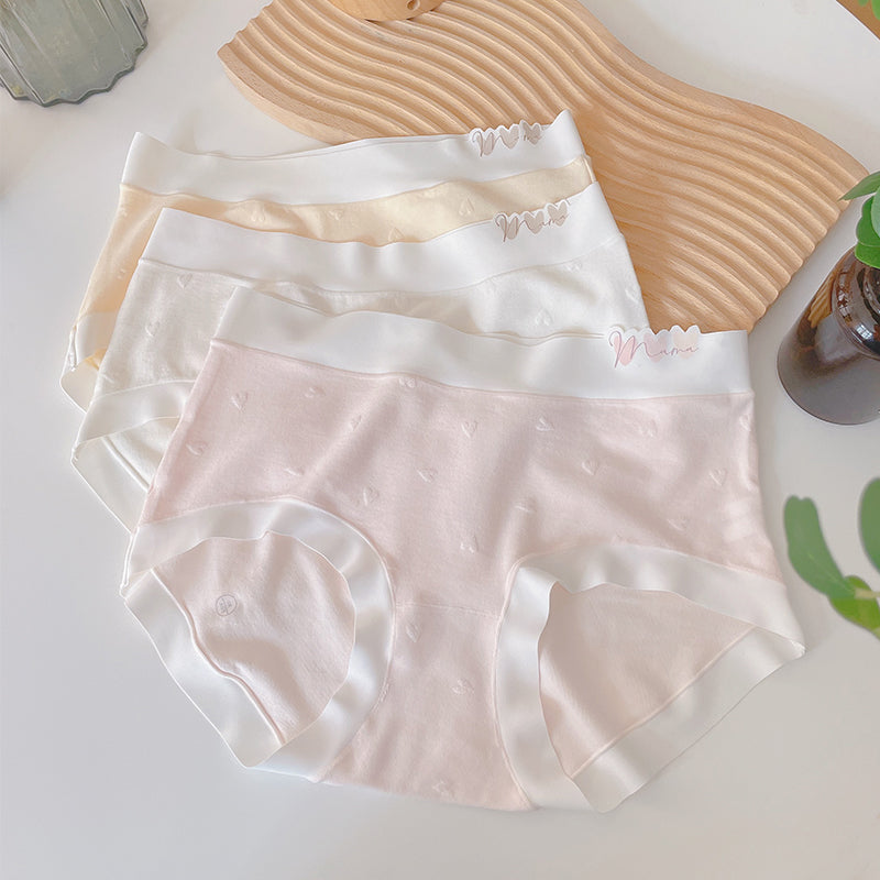 Womens Cotton Antibacterial Mid-Rise Seamless Thong-Style Panties Ultra-Slim Breathable And Alluring