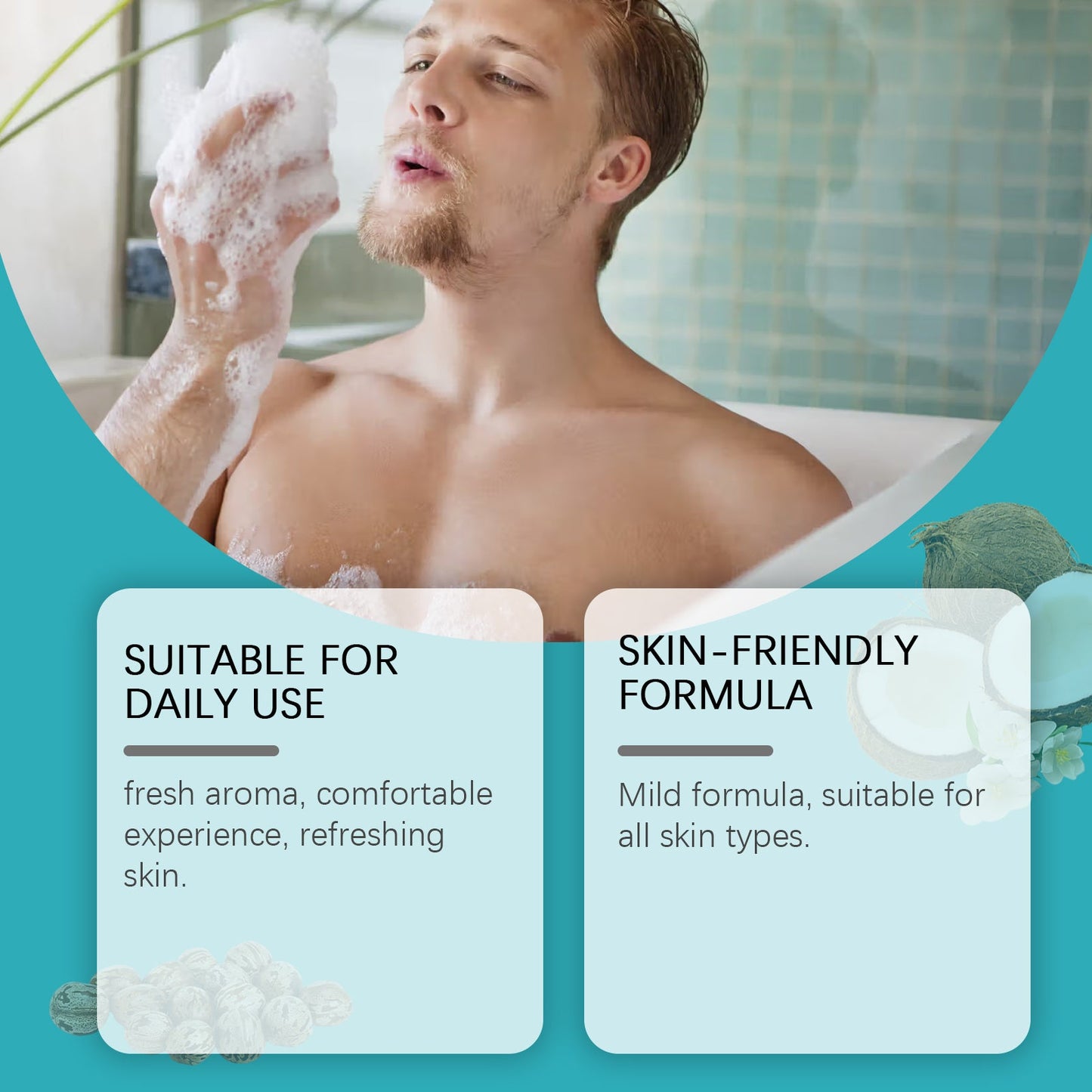 East Moon Caribbean Coconut Bath Soap, Gently Cleanses The Body And Moisturizes The Skin With Fragrance Shower Soap