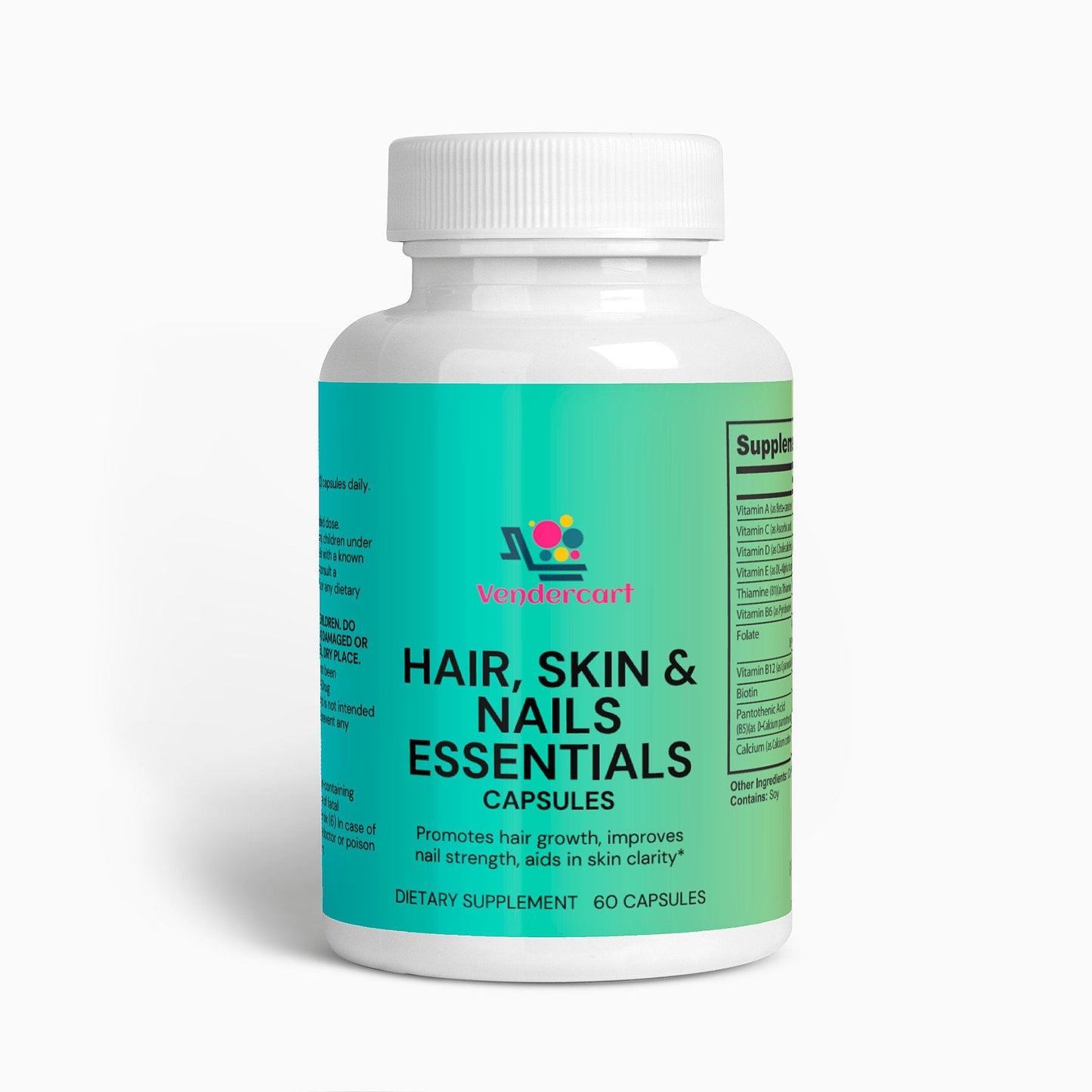 Hair Skin & Nails Beauty Support Biotin Collagen Vitamin Supplement for Strong Hair Growth Healthy Skin & Nails | 60 Capsules