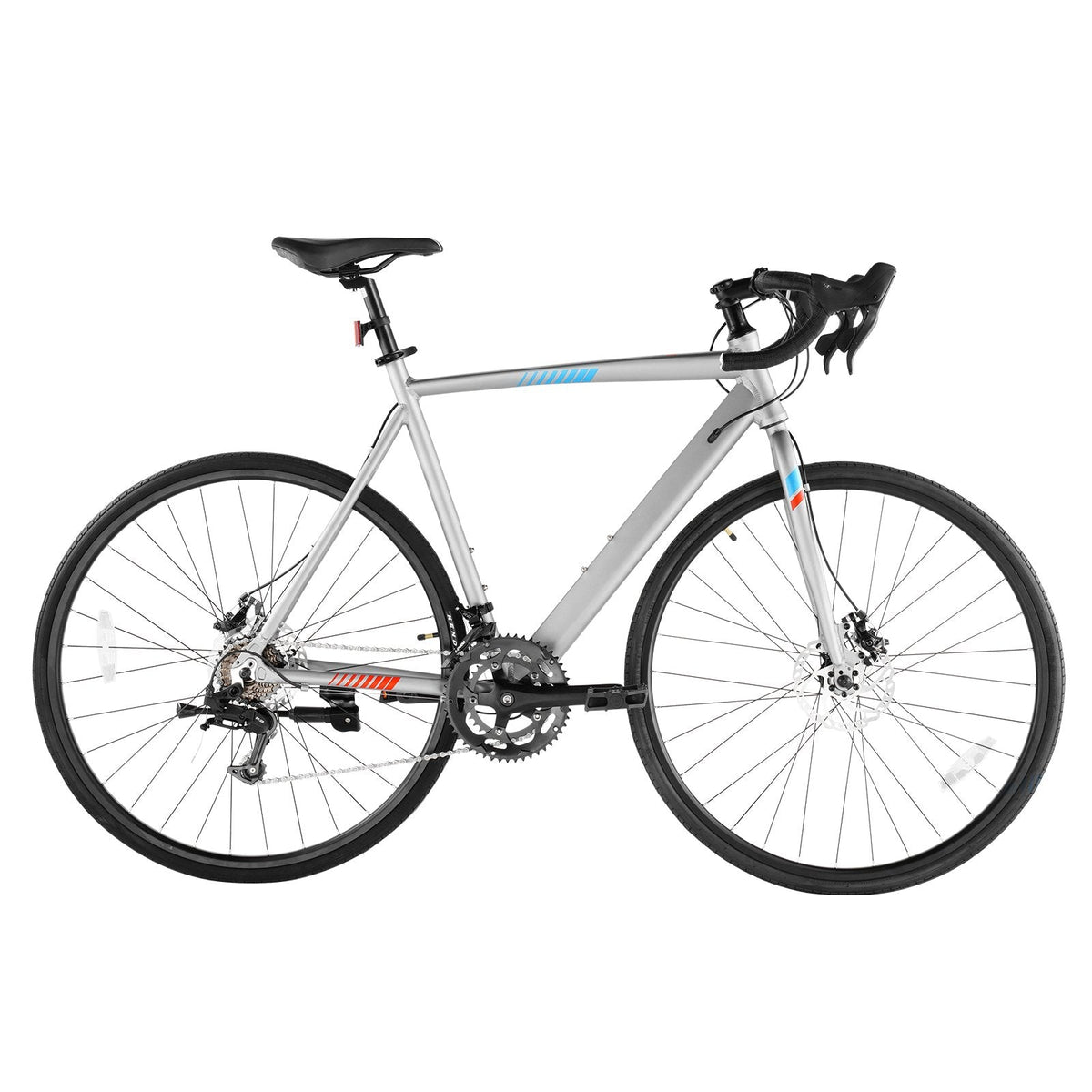 Road Bike, 700C Wheels Racing Bike, L-TWOO 14 Speeds Drivetrain City Commuter Road Bicycle, Urban Adult Sport Bike With Lightweight Aluminum Alloy Frame, Drop Bar, Disc Brake, For Men Women