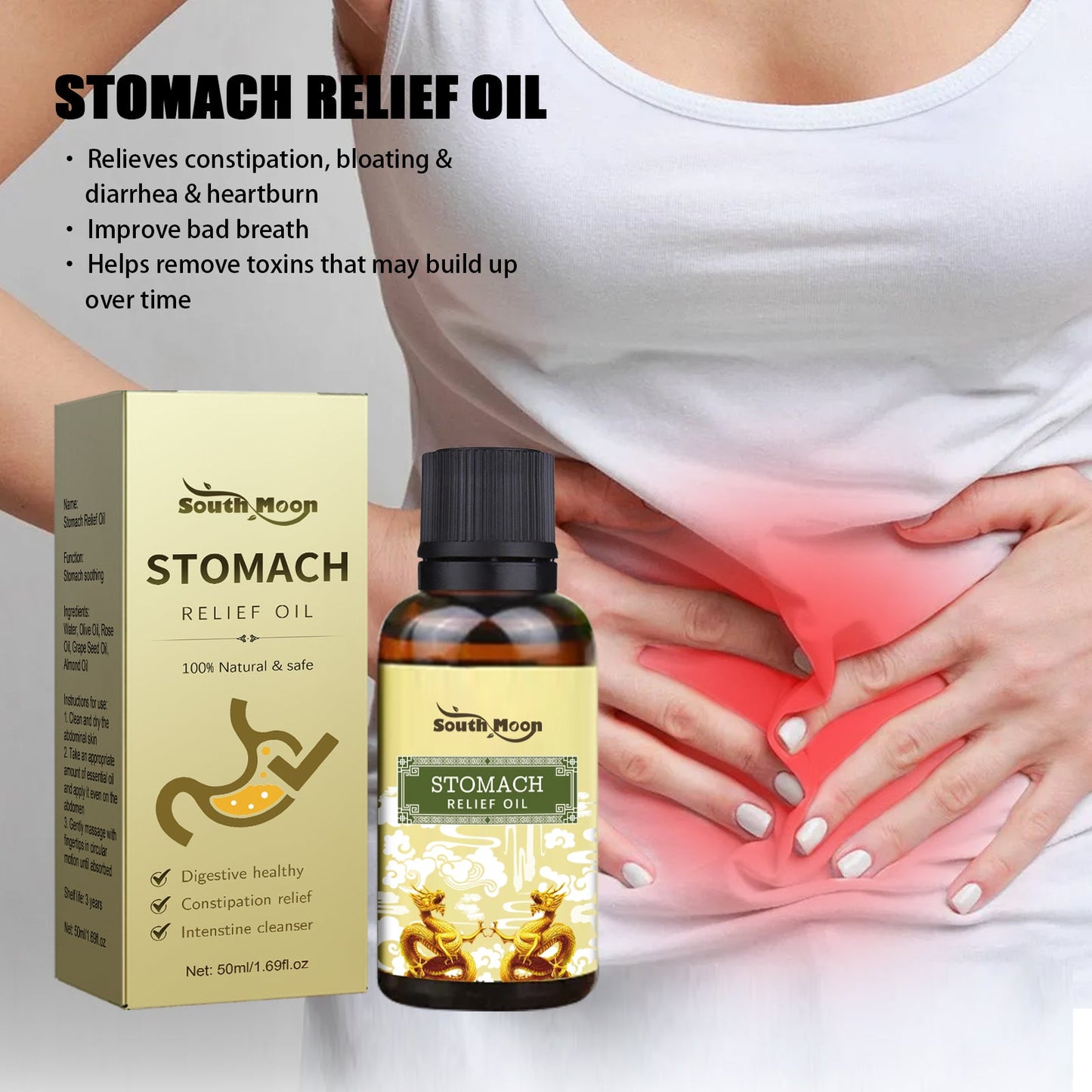 South Moon Body Care Oil Gentle Care For The Body, Refreshing And Non-Sticky. Body Massage Care Oil