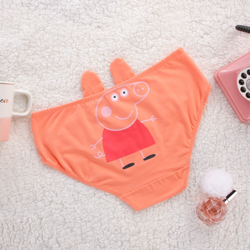 Women's Cotton Shorts Japanese Cute Mid-waist Briefs