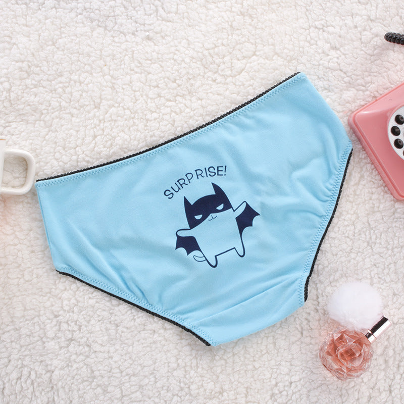 Women's Cotton Shorts Japanese Cute Mid-waist Briefs