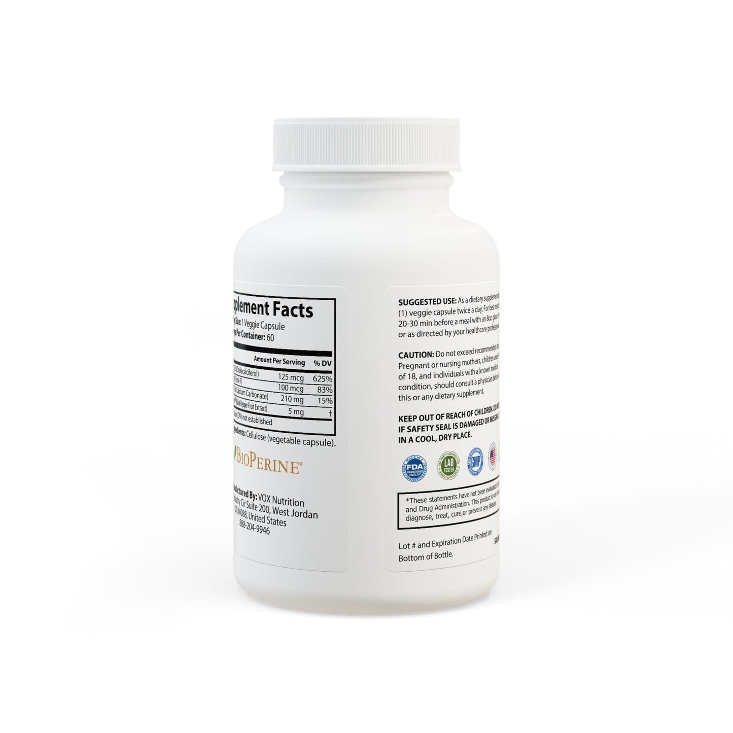 Nutrak Vitamin K2 + D3 Supplement (60 Capsules)