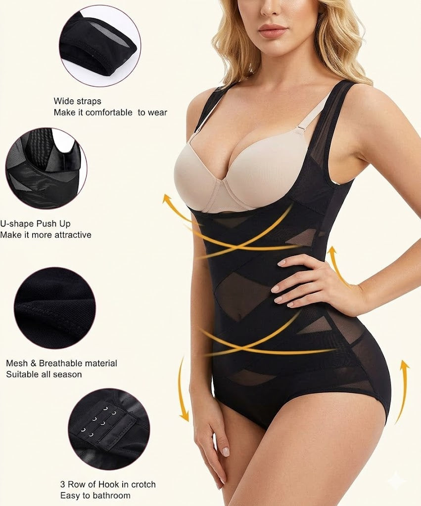 Shapewear Bodysuit For Women Tummy Control Butt Lifter Panty Hi-Waist Trainer Stomach Body Shaper Slimming Girdles