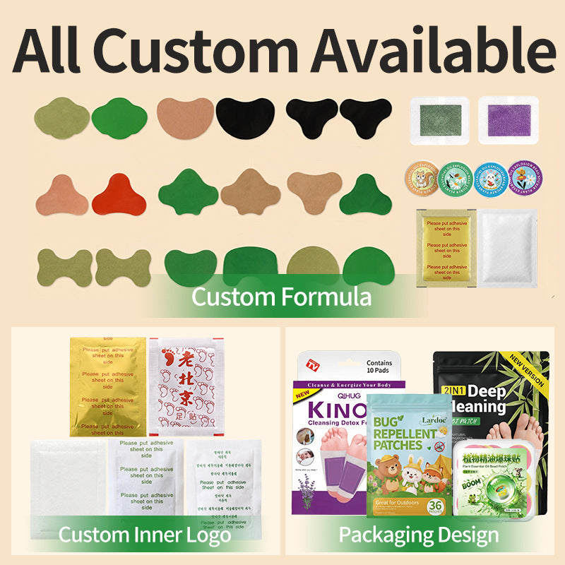 Natural Wormwood Heat Patches, Self Adhesive Warm Herbal Plaster For Waist & Body, 10 Pcs Box
