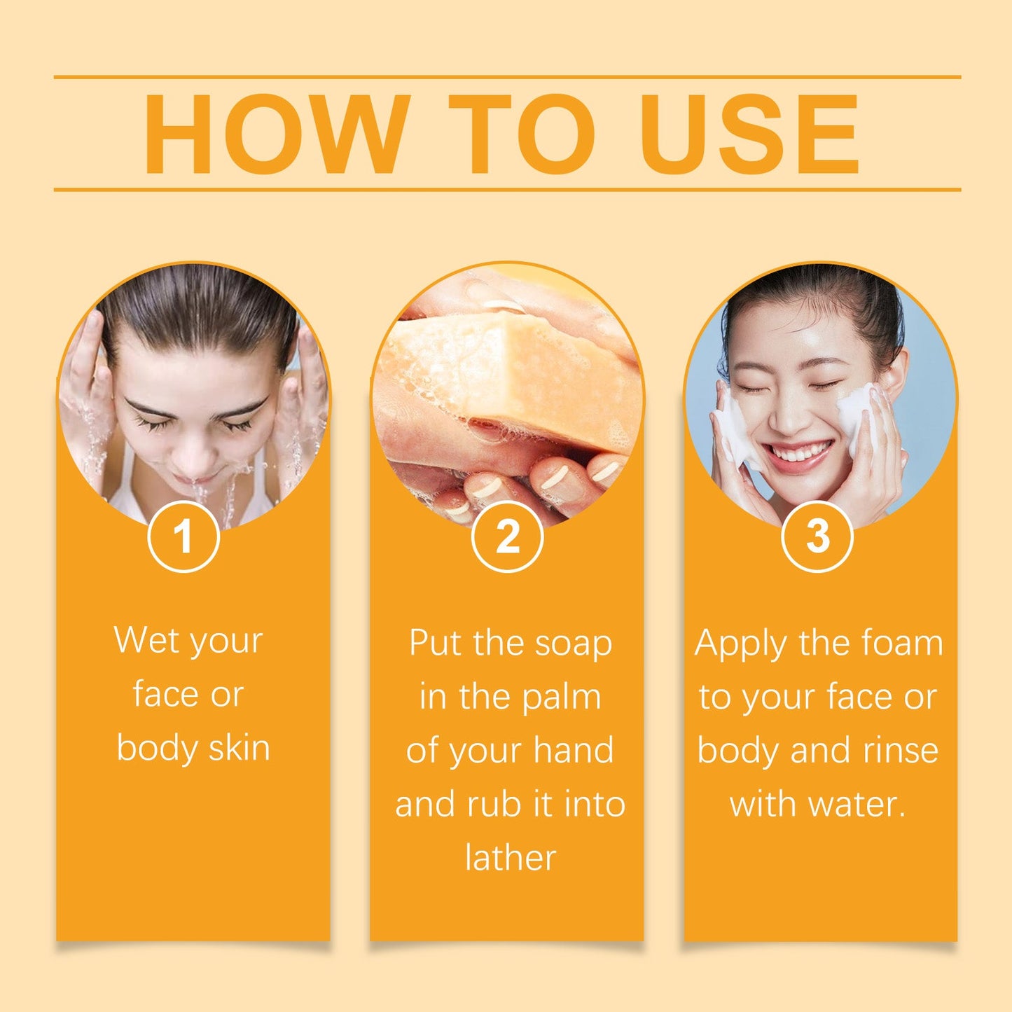 OUHOE Turmeric & Kojic Soap, Gentle Cleansing Skin Moisturizing Facial Body Care Soap